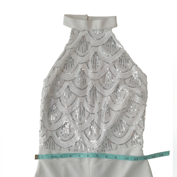 Charlotte Russe White Halter Jumpsuit - Picture 5 of 8